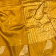 KashiFab Pure Mashru Katan Saree - AYU #10670 online - authentic Varanasi weave