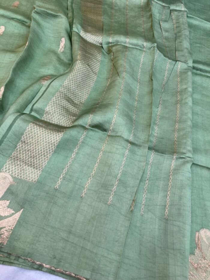 KashiFab Pure Mashru Katan Saree - AYU #10675 online - authentic Varanasi weave
