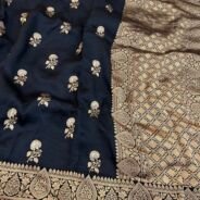 KashiFab Pure Mashru Katan Saree - AYU #10682 online - authentic Varanasi weave