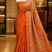 KashiFab Pure Mashru Katan Sarees - AYU #10586 lifestyle cover - boutique display