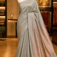 KashiFab Pure Mashru Katan Sarees - AYU #10641 lifestyle cover - boutique display