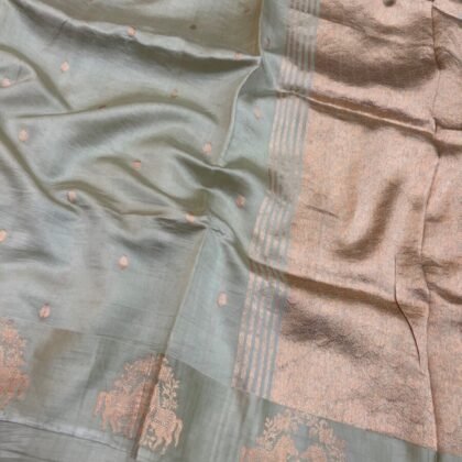 KashiFab Pure Mashru Katan Sarees - AYU #10641 online - authentic Varanasi weave