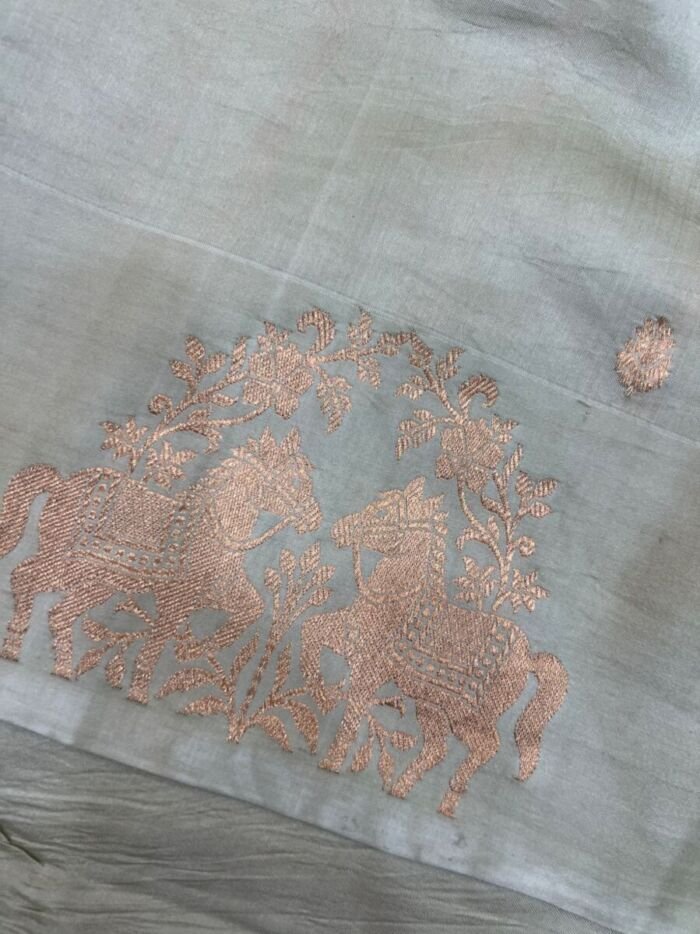KashiFab Pure Mashru Katan Sarees - AYU #10641 online - authentic Varanasi weave
