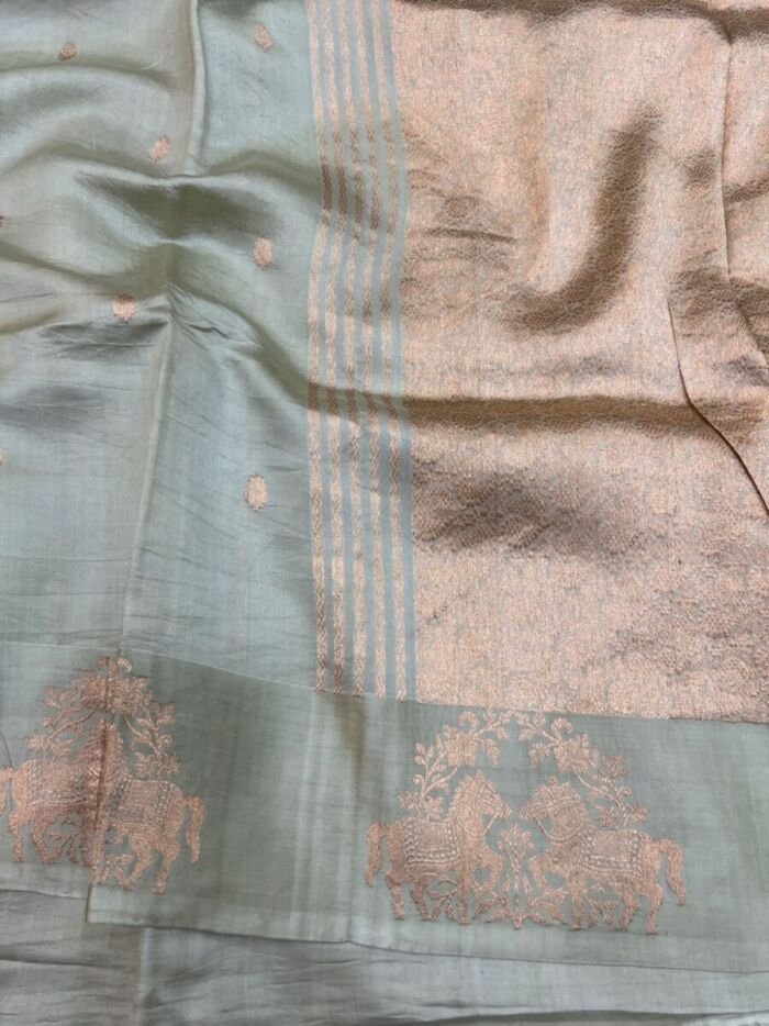 KashiFab Pure Mashru Katan Sarees - AYU #10641 online - authentic Varanasi weave