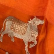 KashiFab Pure Mashru Katan Sarees - AYU #10586 online - authentic Varanasi weave