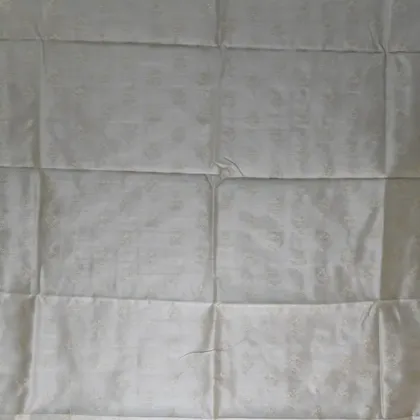 KashiFab Pure Resham Spun Meena Brocade Grey fabric wholesale Varanasi