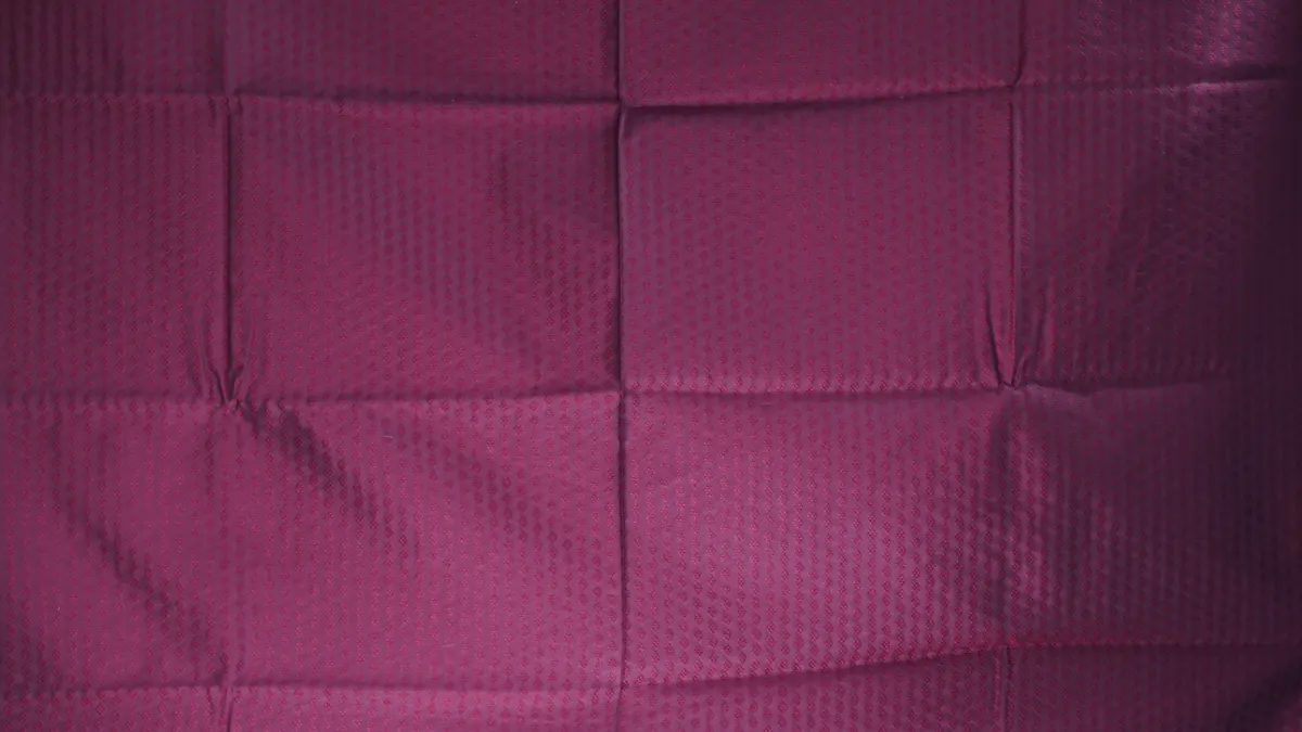 KashiFab Pure Resham Spun Silk Banarasi Jacquard Magenta fabric wholesale Varanasi