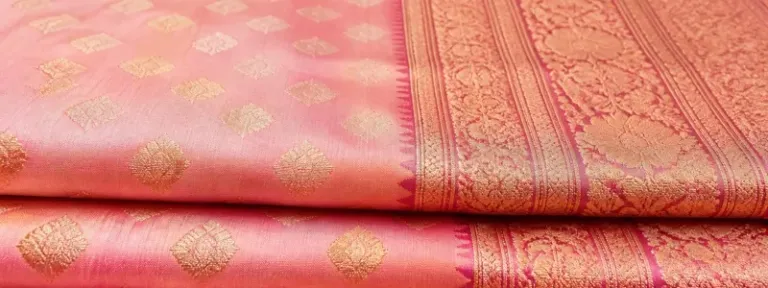 KashiFab Pure Silk vs Silk Blends for Garments - Banaras silk fabric online