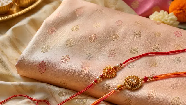 KashiFab Silk Fabric for Rakhi Kurta - Banaras silk fabric online