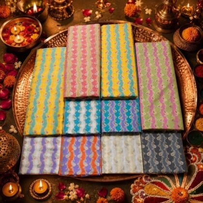 KashiFab RANGKAT BROCADE 44" online - authentic Varanasi weave