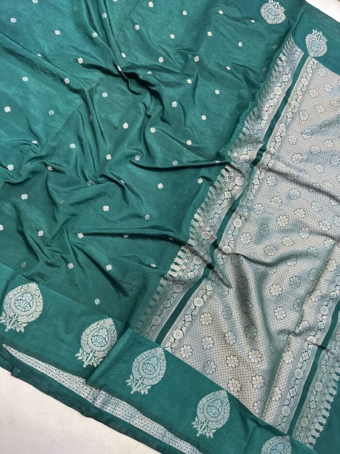 KashiFab Raw mango chiniya silk sarees online - Banaras / Varanasi silk saree - view 4