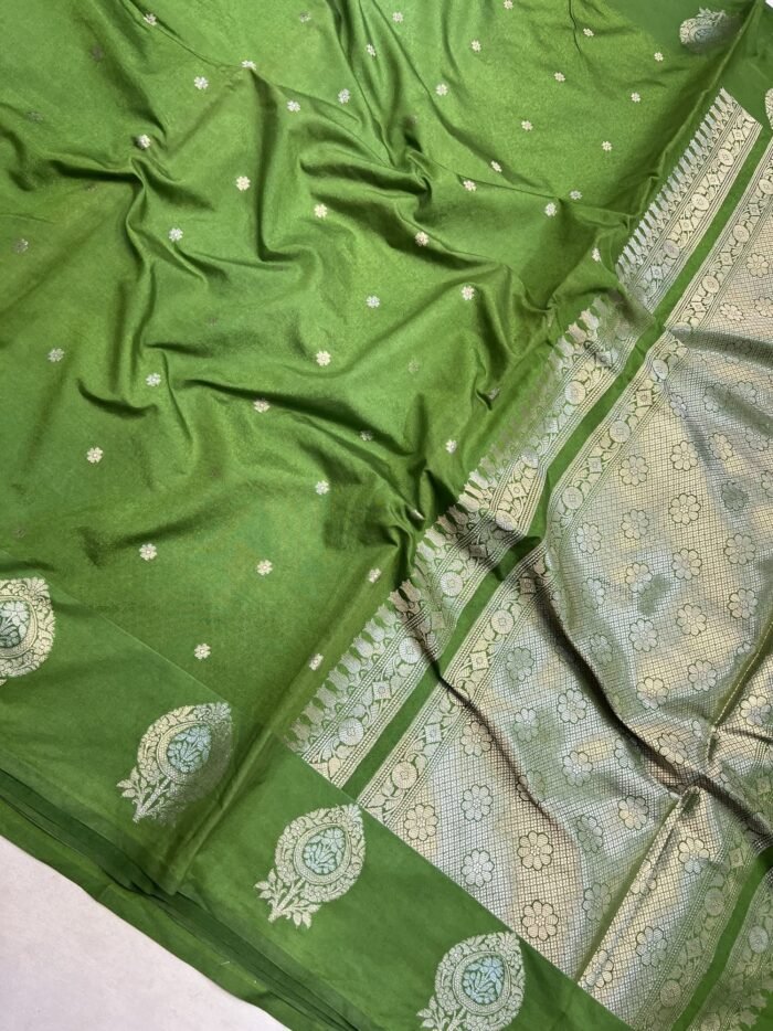 KashiFab Raw mango chiniya silk sarees online - Banaras / Varanasi silk saree - view 5