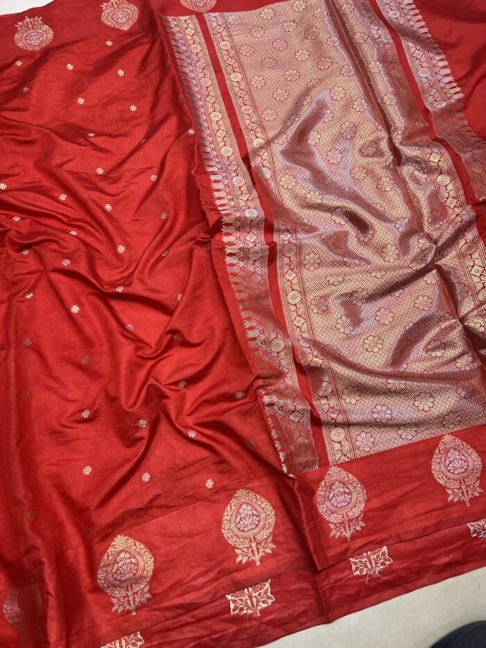 KashiFab Raw mango chiniya silk sarees online - Banaras / Varanasi silk saree - view 7