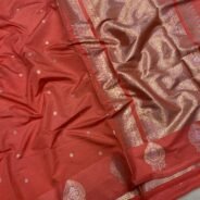 KashiFab Raw mango chiniya silk sarees online - Banaras / Varanasi silk saree - view 8