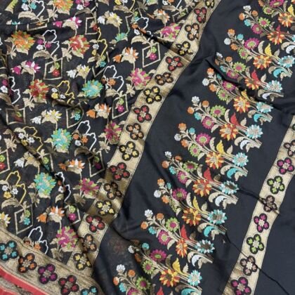 KashiFab Real zari inspired cotton jamdani sarees online - Banaras / Varanasi silk saree