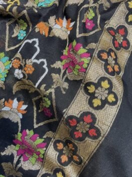 KashiFab Real zari inspired cotton jamdani sarees 2 KashiFab Real zari inspired cotton jamdani sarees online - Banaras / Varanasi silk saree - view 2