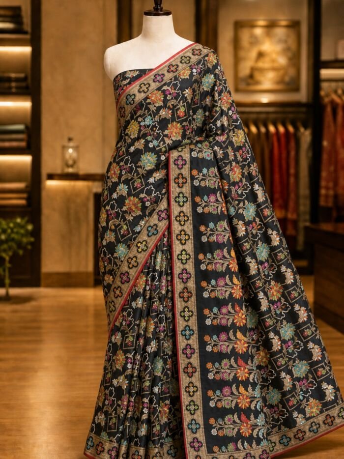 KashiFab lifestyle Real zari inspired cotton jamdani sarees - AYU #7218 KashiFab Real zari inspired cotton jamdani sarees - AYU #7218 lifestyle cover - boutique display