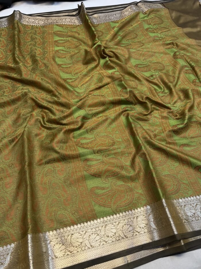 KashiFab Resham jamawar sarees 4 KashiFab Resham jamawar sarees online - Banaras / Varanasi silk saree - view 4