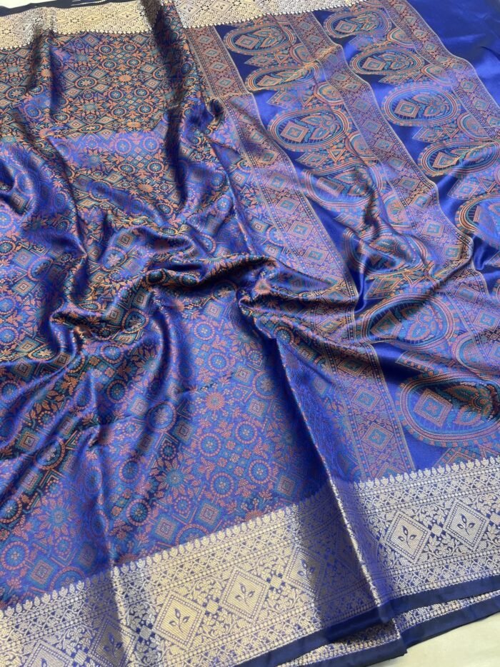 KashiFab Resham jamawar sarees 5 KashiFab Resham jamawar sarees online - Banaras / Varanasi silk saree - view 5