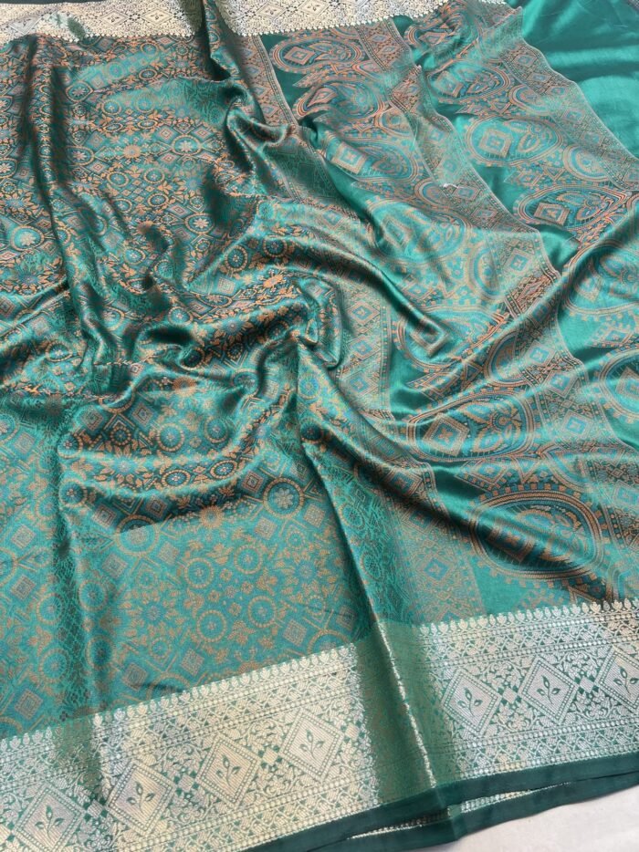 KashiFab Resham jamawar sarees 6 KashiFab Resham jamawar sarees online - Banaras / Varanasi silk saree - view 6