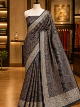 KashiFab Resham jamawar saree lifestyle on mannequin - boutique display