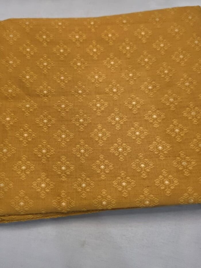 KashiFab resham meena brocade kurta fabric beige detail 20 KashiFab handloom fabrics fabric yardage - Banarasi silk fabric design wholesale