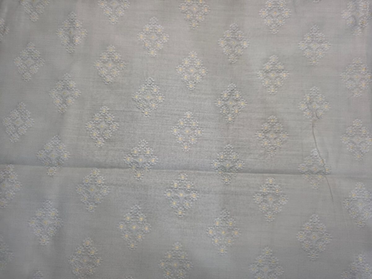 KashiFab Resham Meena Brocade Kurta Fabric Grey KashiFab Resham Meena Brocade kurta fabric Grey online - buy by metre