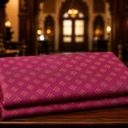 KashiFab Resham Meena Brocade kurta fabric Magenta lifestyle online