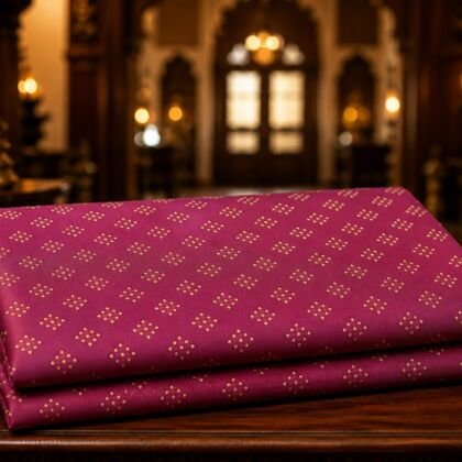 KashiFab Resham Meena Brocade kurta fabric Magenta lifestyle online