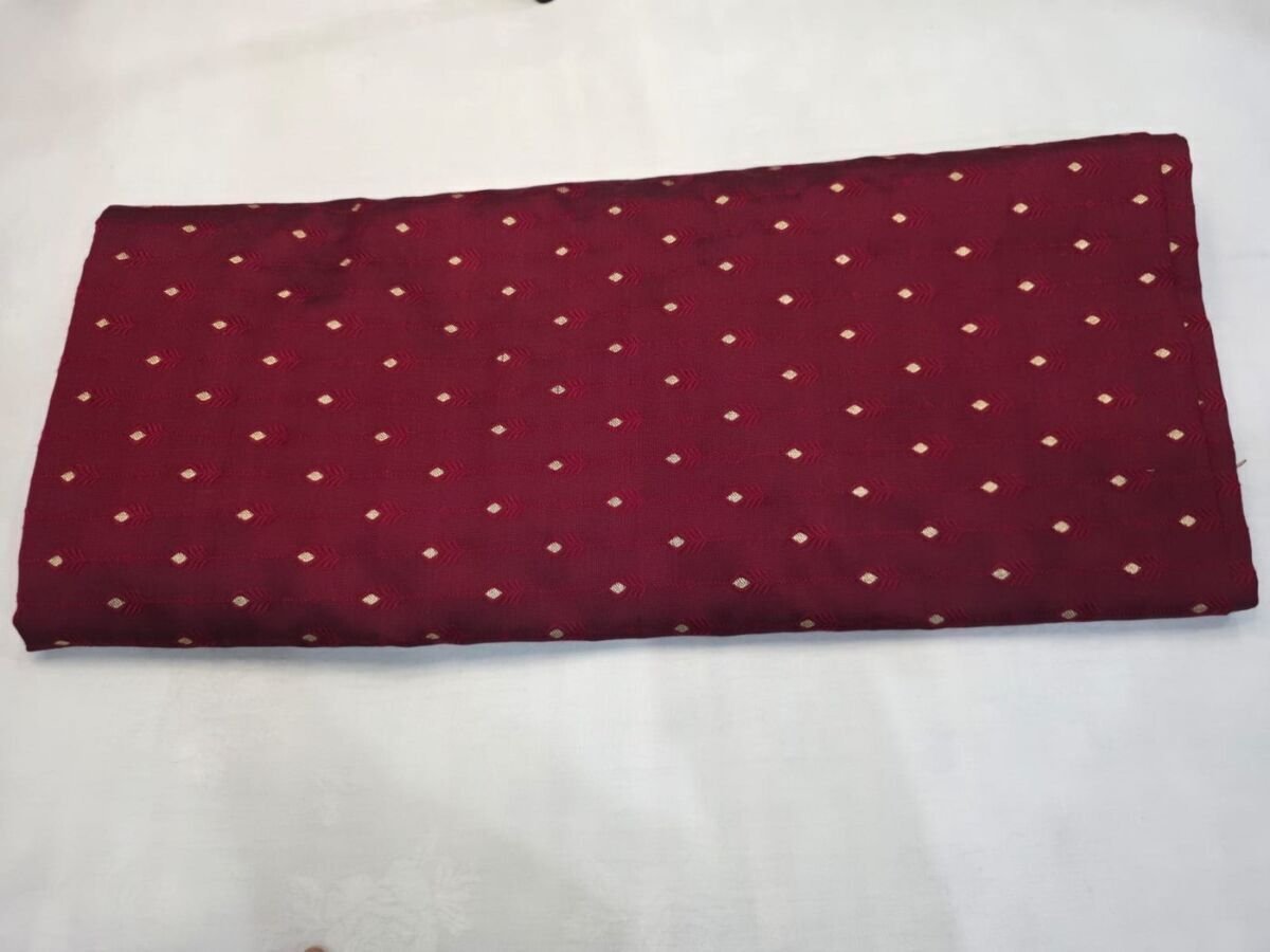 KashiFab Resham Meena Brocade Detail Maroon KashiFab Resham Meena Brocade maroon cream diamond buti detail
