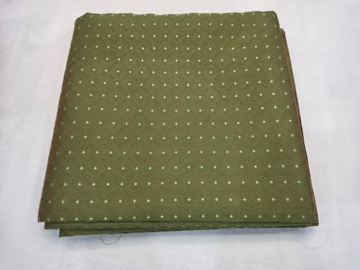 KashiFab Resham Meena Brocade Olive Detail KashiFab Resham Meena Brocade Olive detail