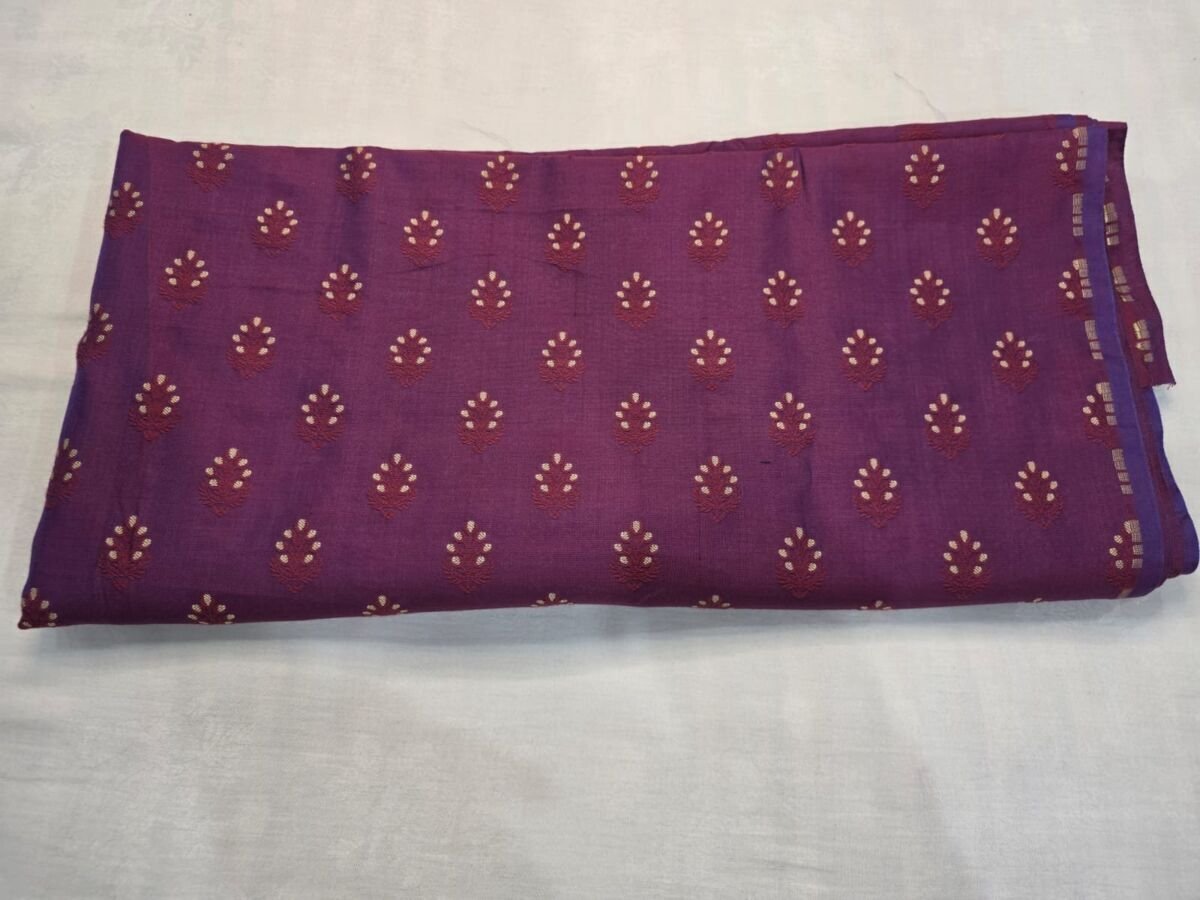KashiFab Resham Meena Brocade Kurta Fabric Purple KashiFab Resham Meena Brocade kurta fabric Purple online - buy by metre