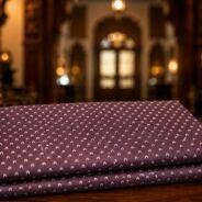 KashiFab Resham Meena Brocade kurta fabric Purple lifestyle online