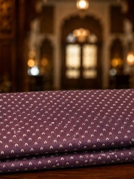 KashiFab Resham Meena Brocade kurta fabric Purple lifestyle online
