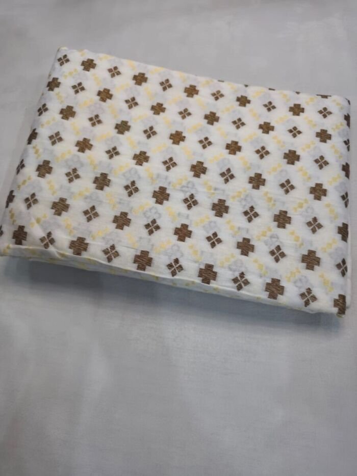 KashiFab Resham Meena Brocade Taupe detail