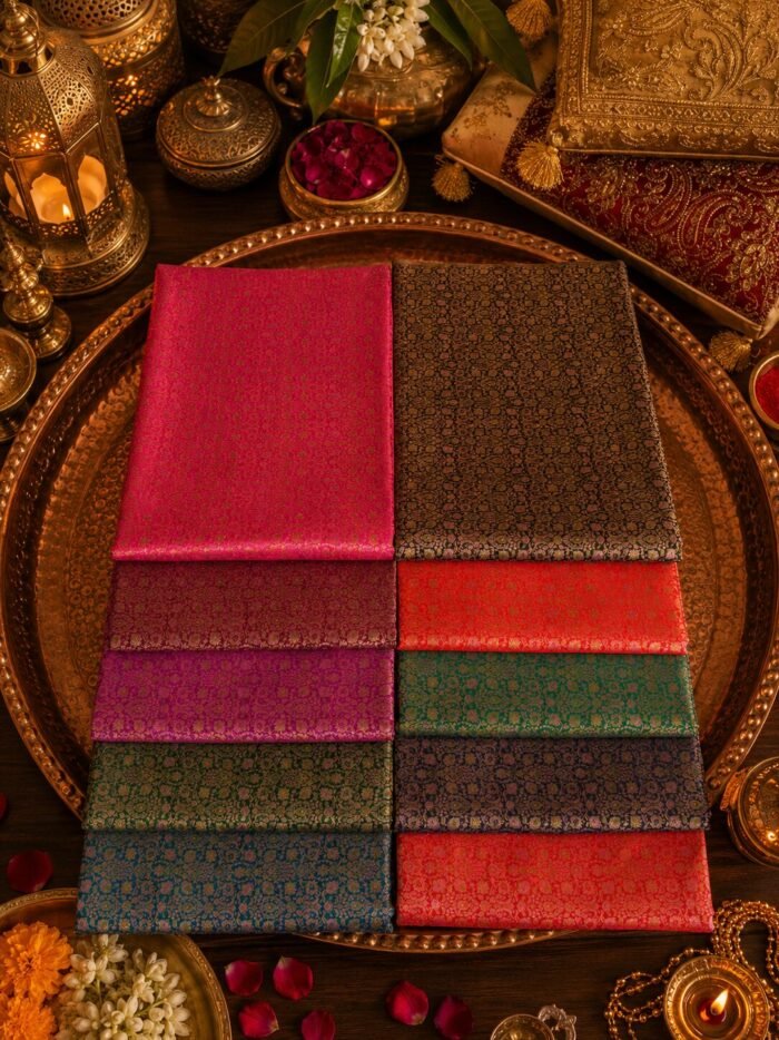 KashiFab Sartan Tanchoi Tehra Brocade online - authentic Varanasi weave
