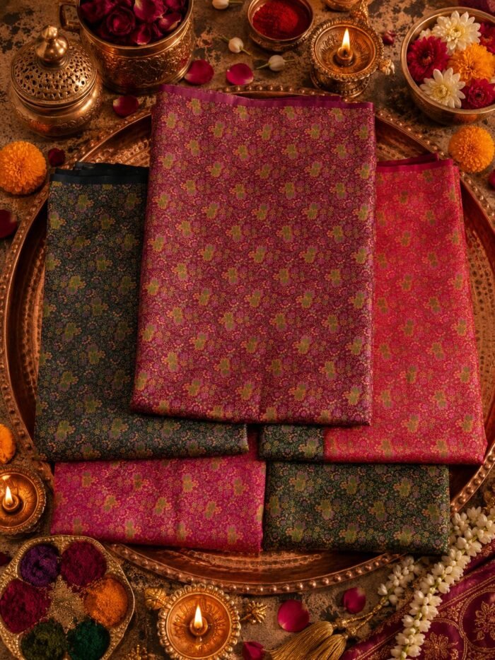 KashiFab Sartan Tanchoi Tehra Brocade online - authentic Varanasi weave