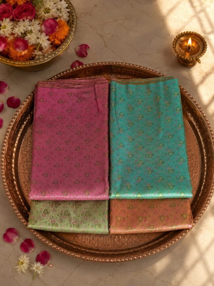 KashiFab Sartan Tanchoi Tehra Brocade online - authentic Varanasi weave