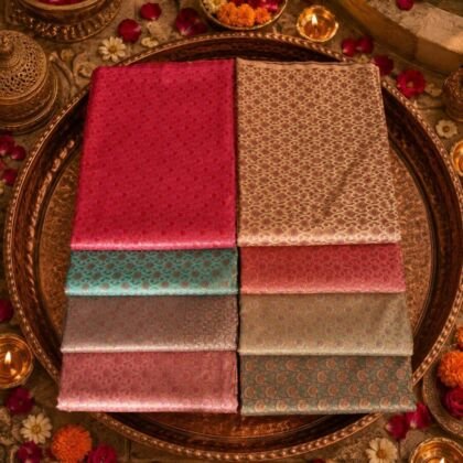 KashiFab Sartan Tanchoi Tehra Brocade online - authentic Varanasi weave