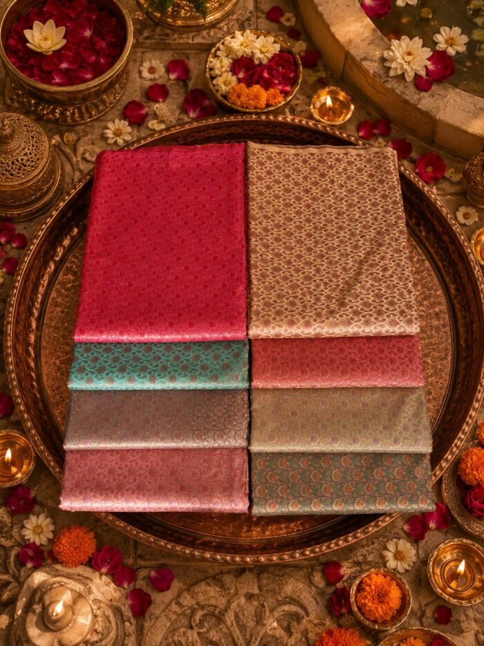 KashiFab Sartan Tanchoi Tehra Brocade online - authentic Varanasi weave