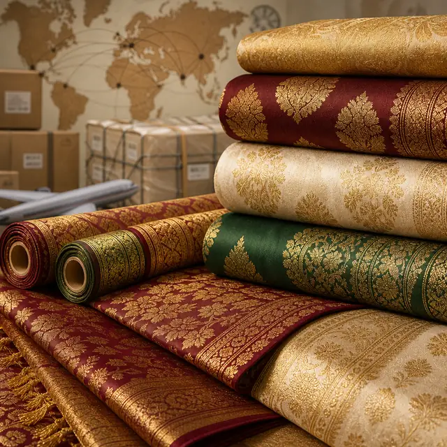 KashiFab Silk Fabric Suppliers Worldwide - Banaras silk fabric online