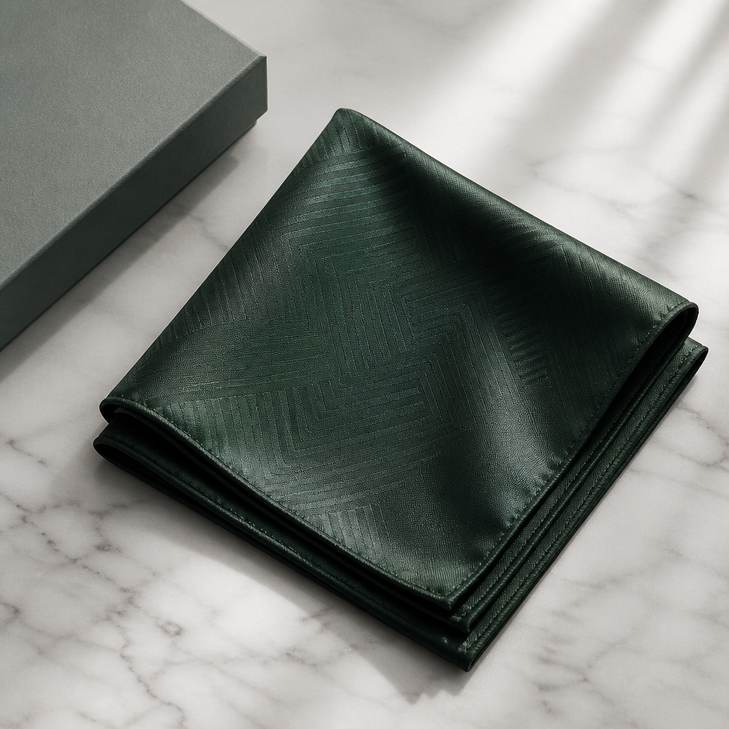 Corporate silk twill scarf