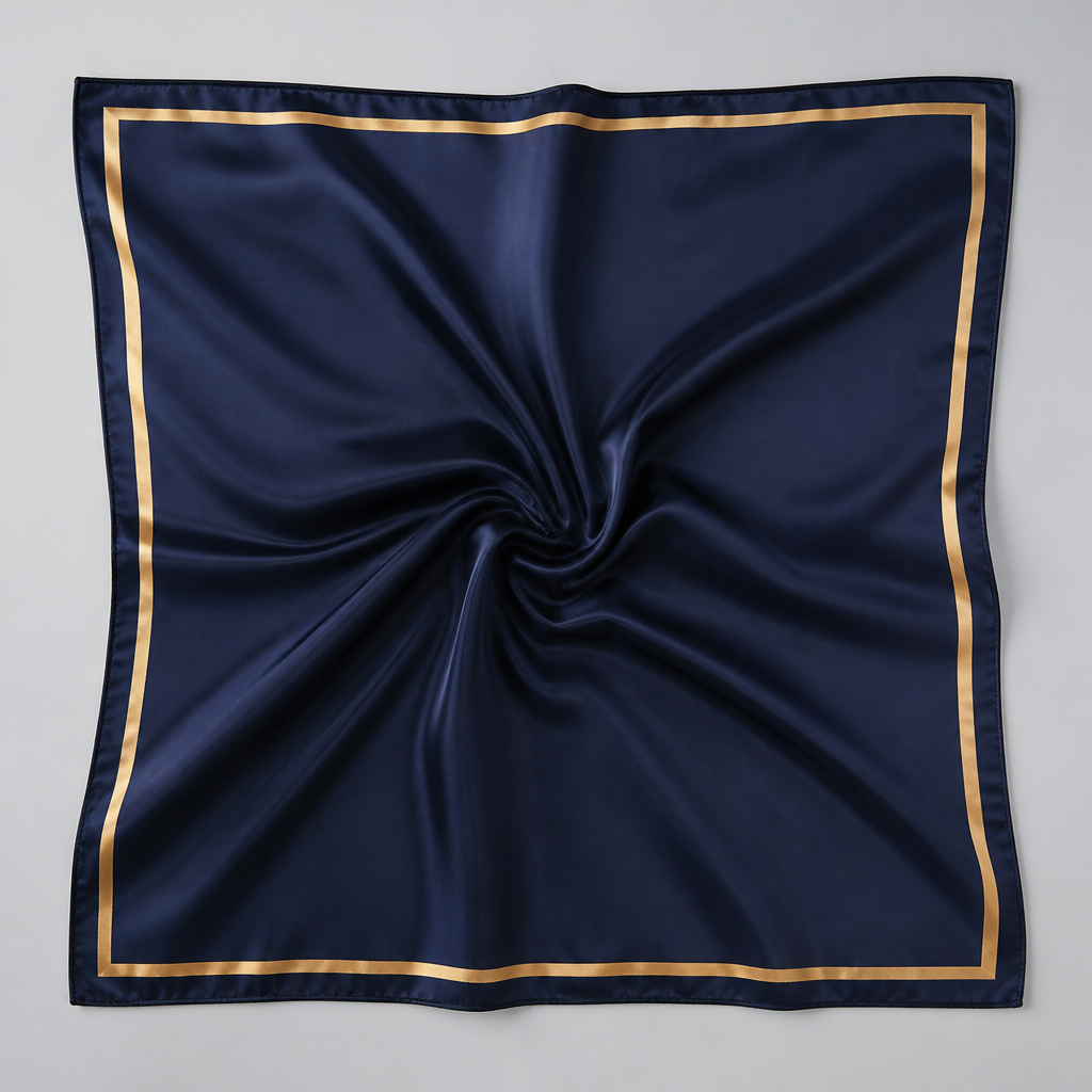 Square silk twill scarf