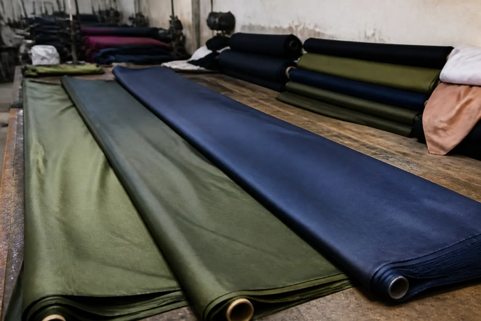 KashiFab silk scarf fabric from Varanasi prepared for British brand sampling