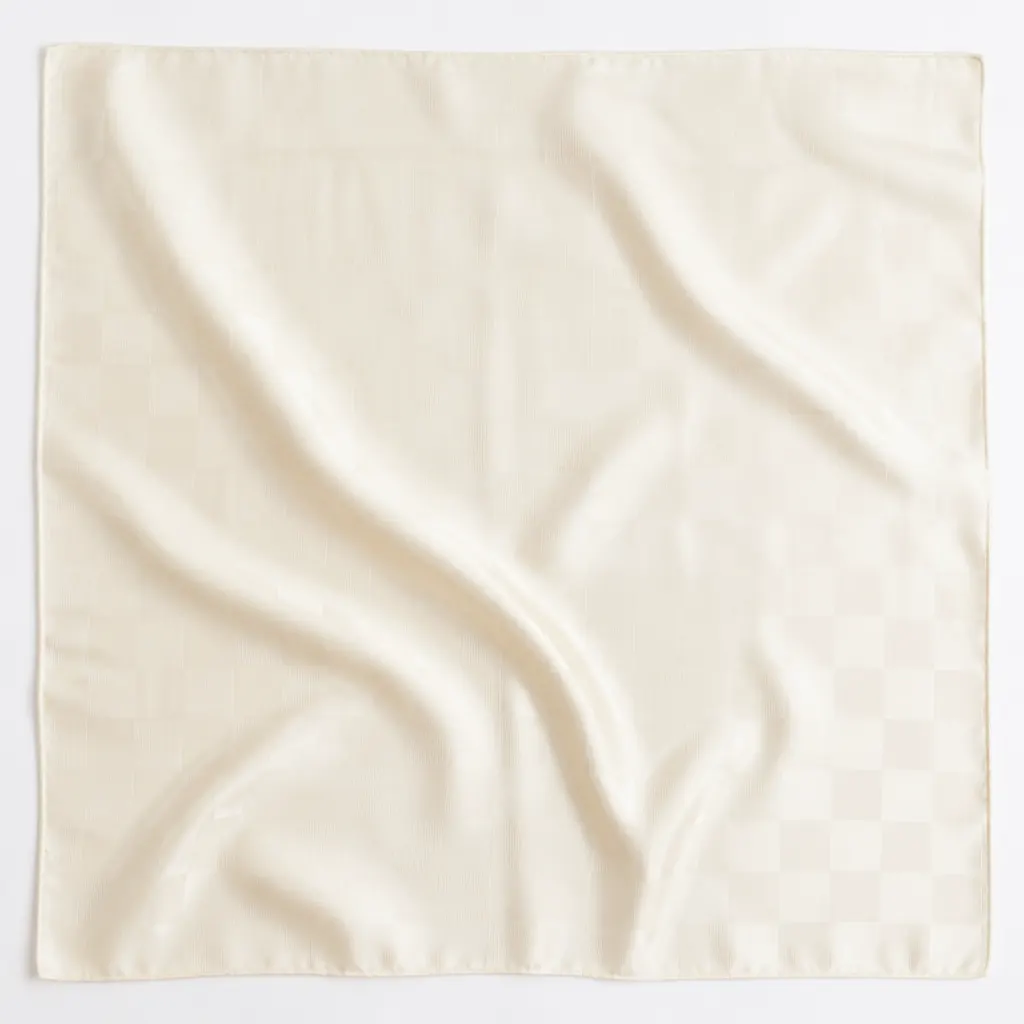 KashiFab square silk scarf for American fashion brands