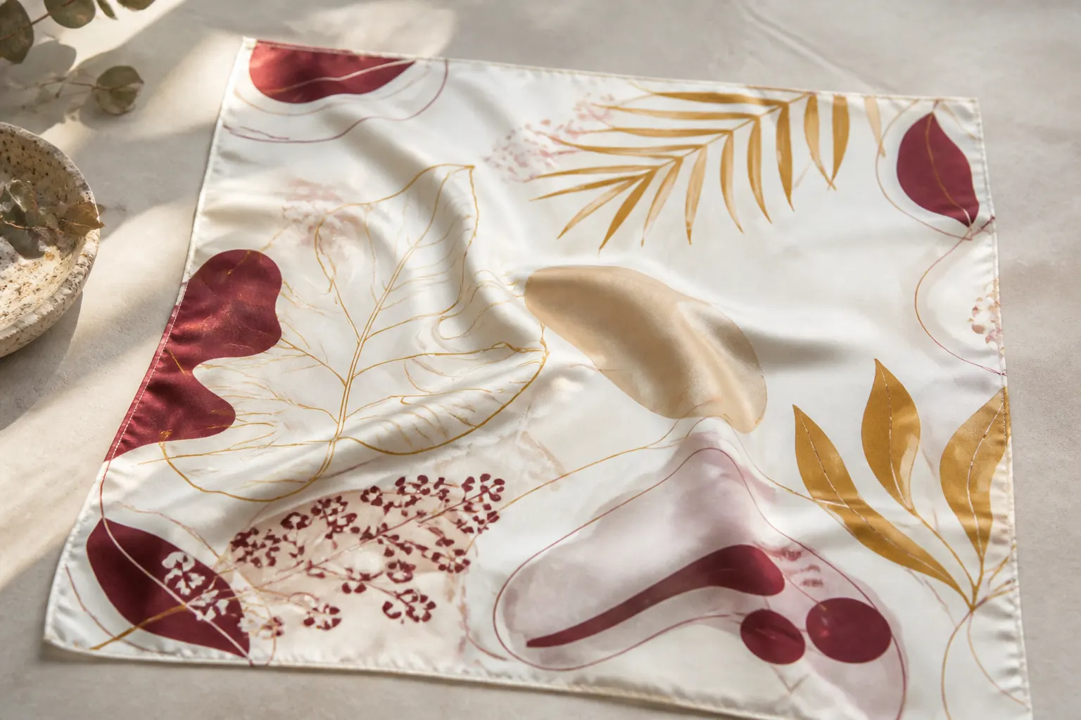 KashiFab custom printed silk scarf fabric for American fashion brands