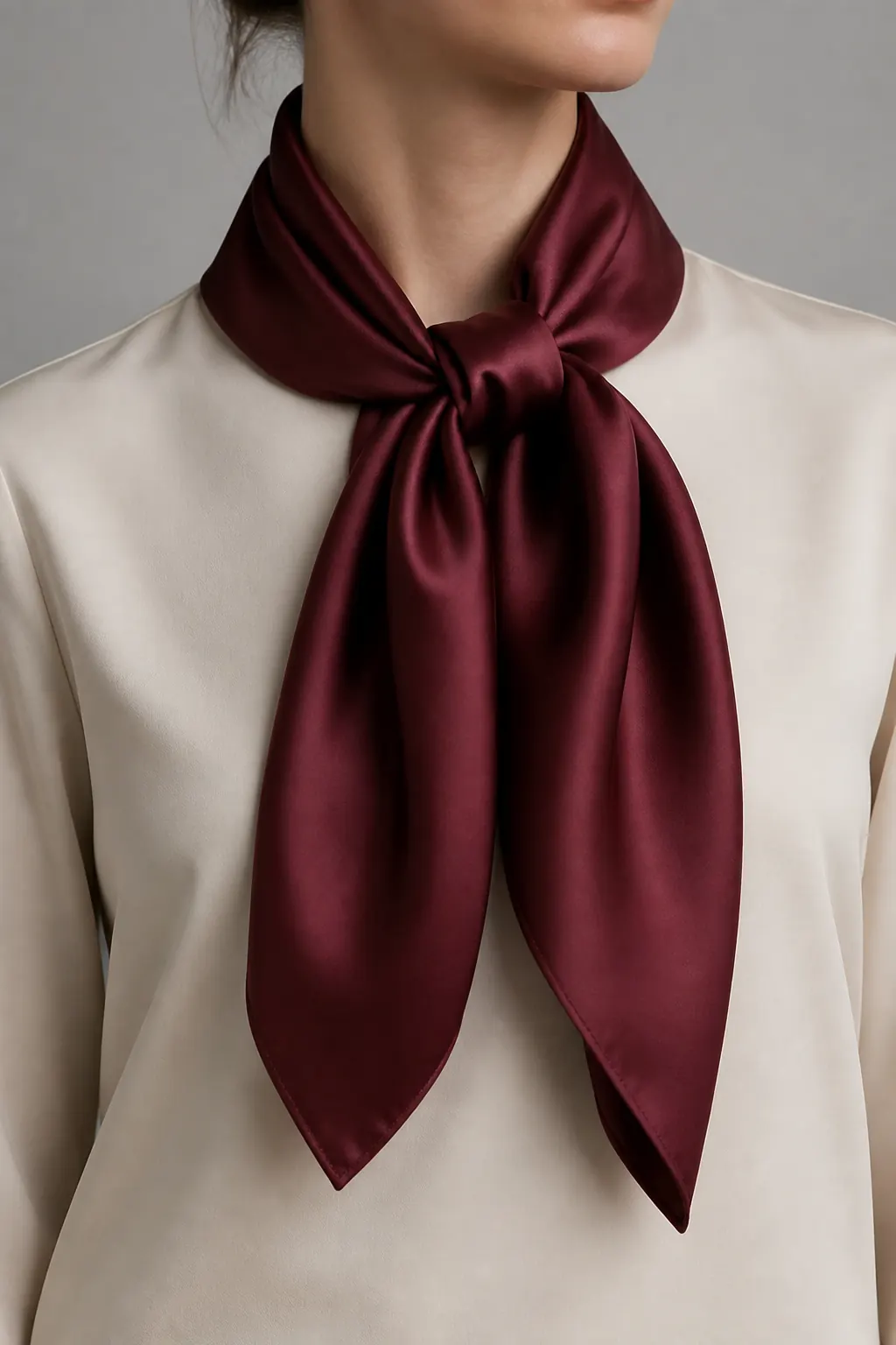 KashiFab silk neck scarf drape for American accessory brands