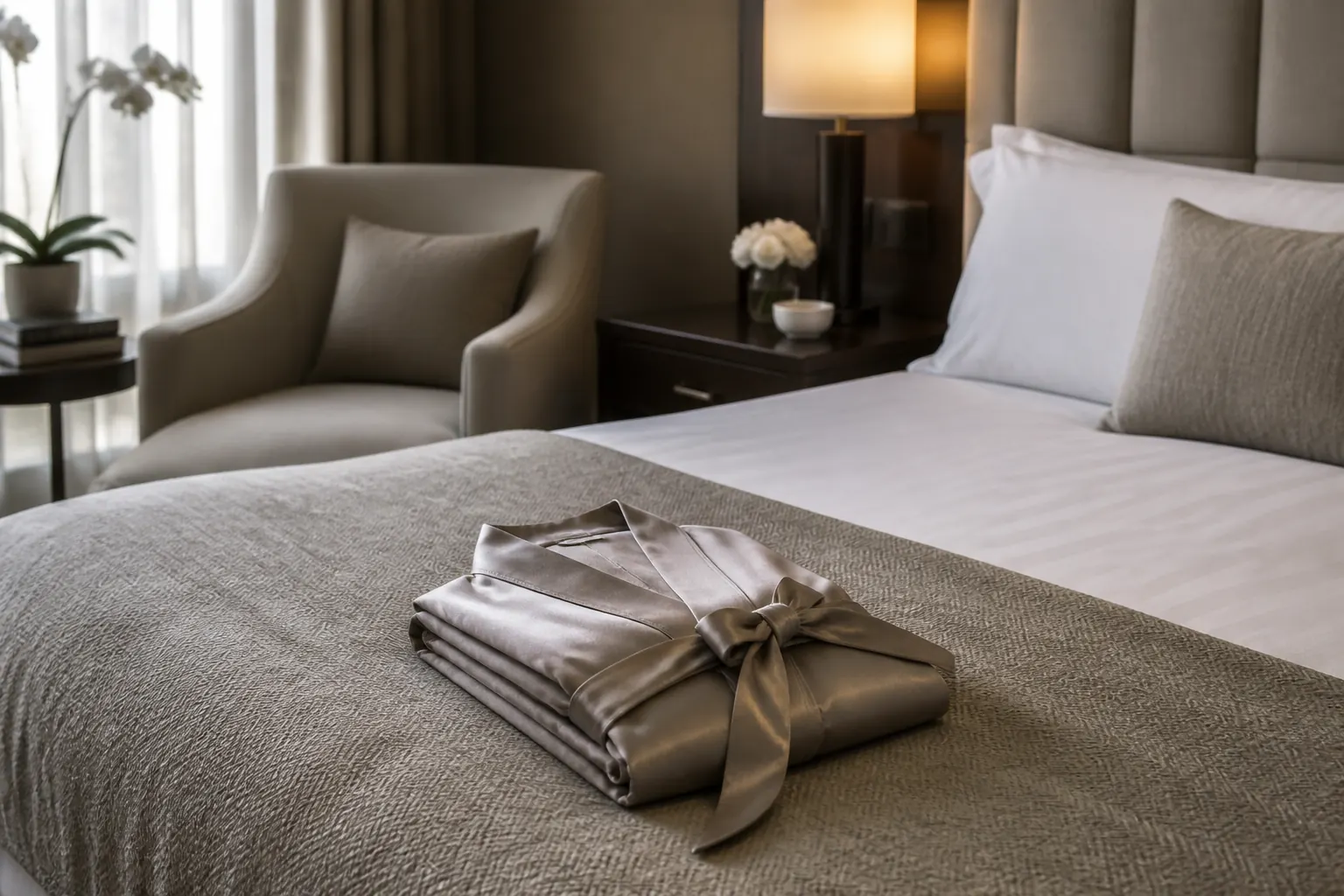 KashiFab silk hospitality robe fabric for US hotels