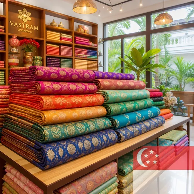 KashiFab Varanasi Silk Exporters & Suppliers in Singapore - Banaras silk fabric online