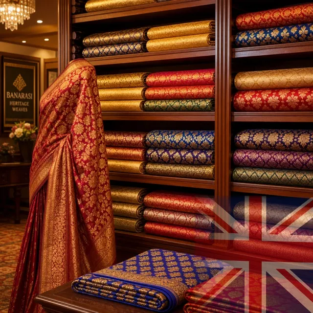 KashiFab Varanasi Silk Exporters & Suppliers in UK - Banaras silk fabric online